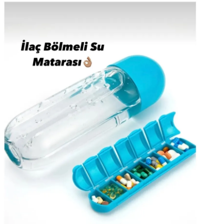 Haftalık Mataralı İlaç Kutulu 600 Ml
